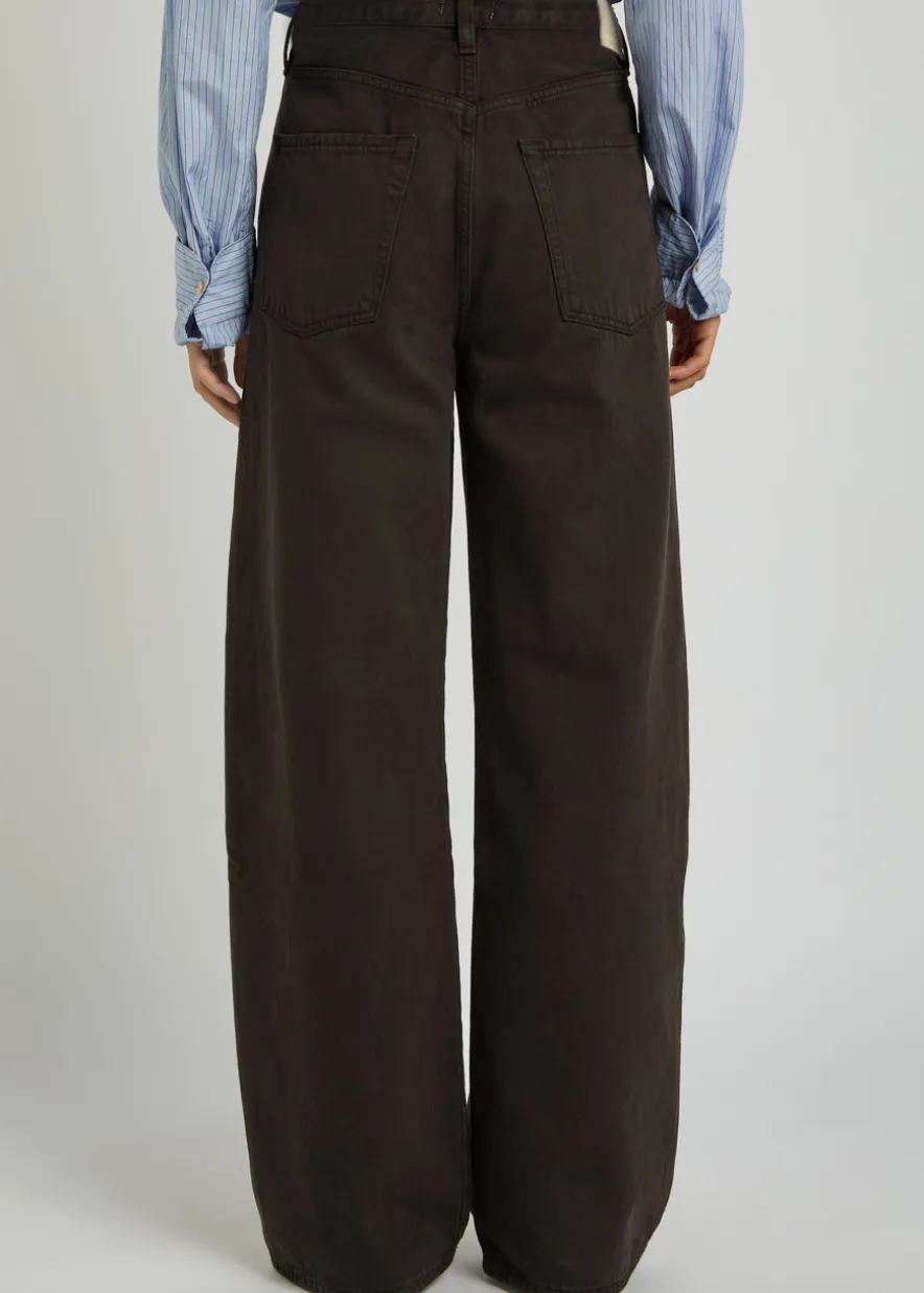 Brynn drawstring wide-leg jeans