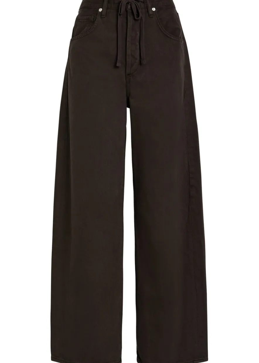 Brynn drawstring wide-leg jeans