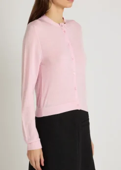 Buckle fastening merino wool cardigan