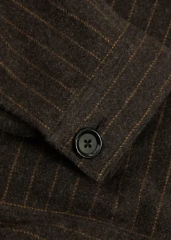 Buffalo striped wool-blend overshirt