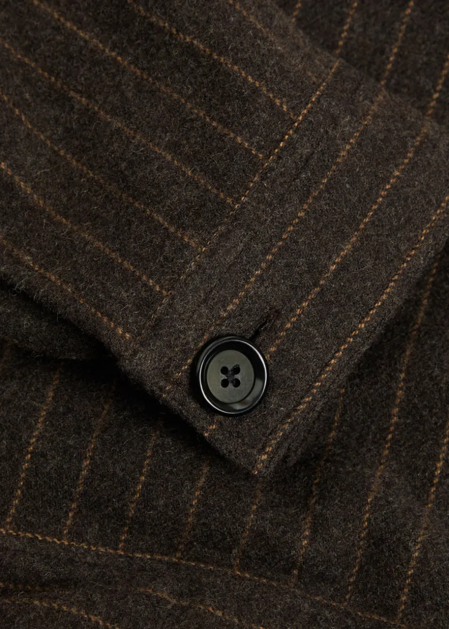 Buffalo striped wool-blend overshirt