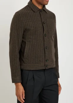 Buffalo striped wool-blend overshirt