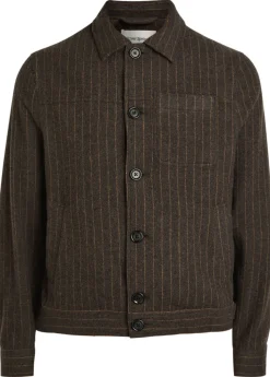 Buffalo striped wool-blend overshirt