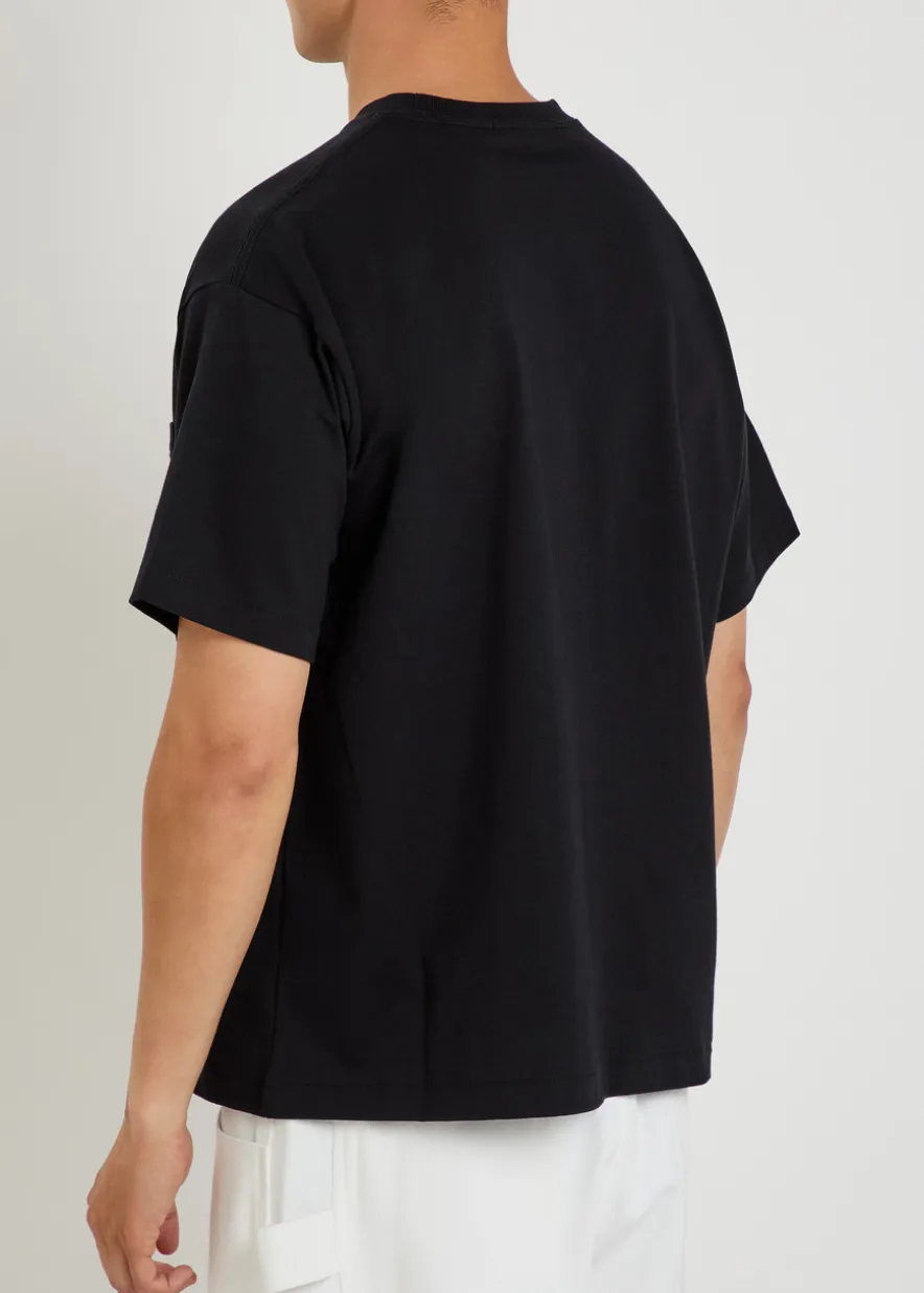 Bullion Card appliquéd cotton T-shirt