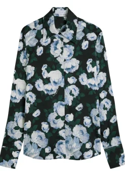 Bunch of Roses floral-print satin shirt