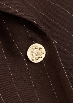 Burns pinstriped twill blazer