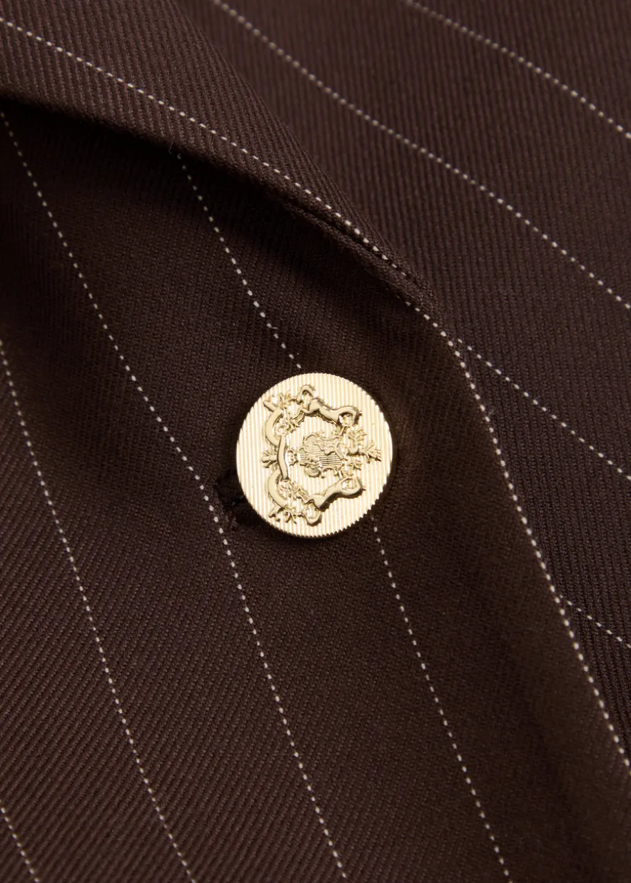 Burns pinstriped twill blazer