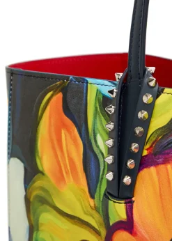 Cabata floral-print leather tote bag