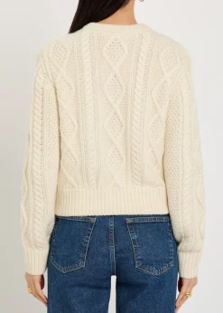 Cable-knit cashmere cardigan