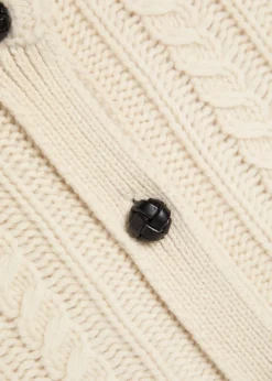 Cable-knit cashmere cardigan