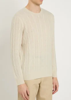 Cable-knit cashmere jumper
