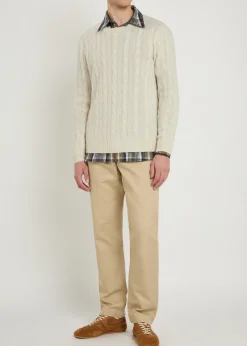 Cable-knit cashmere jumper
