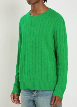Cable-knit cashmere jumper