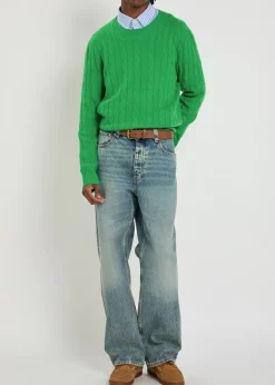 Cable-knit cashmere jumper