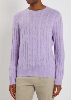 Cable-knit cashmere jumper