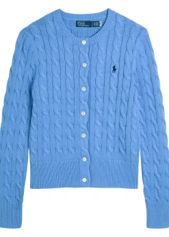 Cable-knit cotton cardigan
