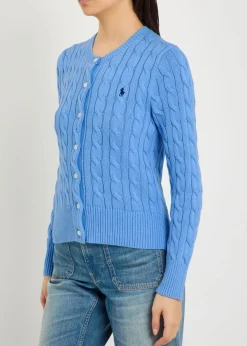 Cable-knit cotton cardigan