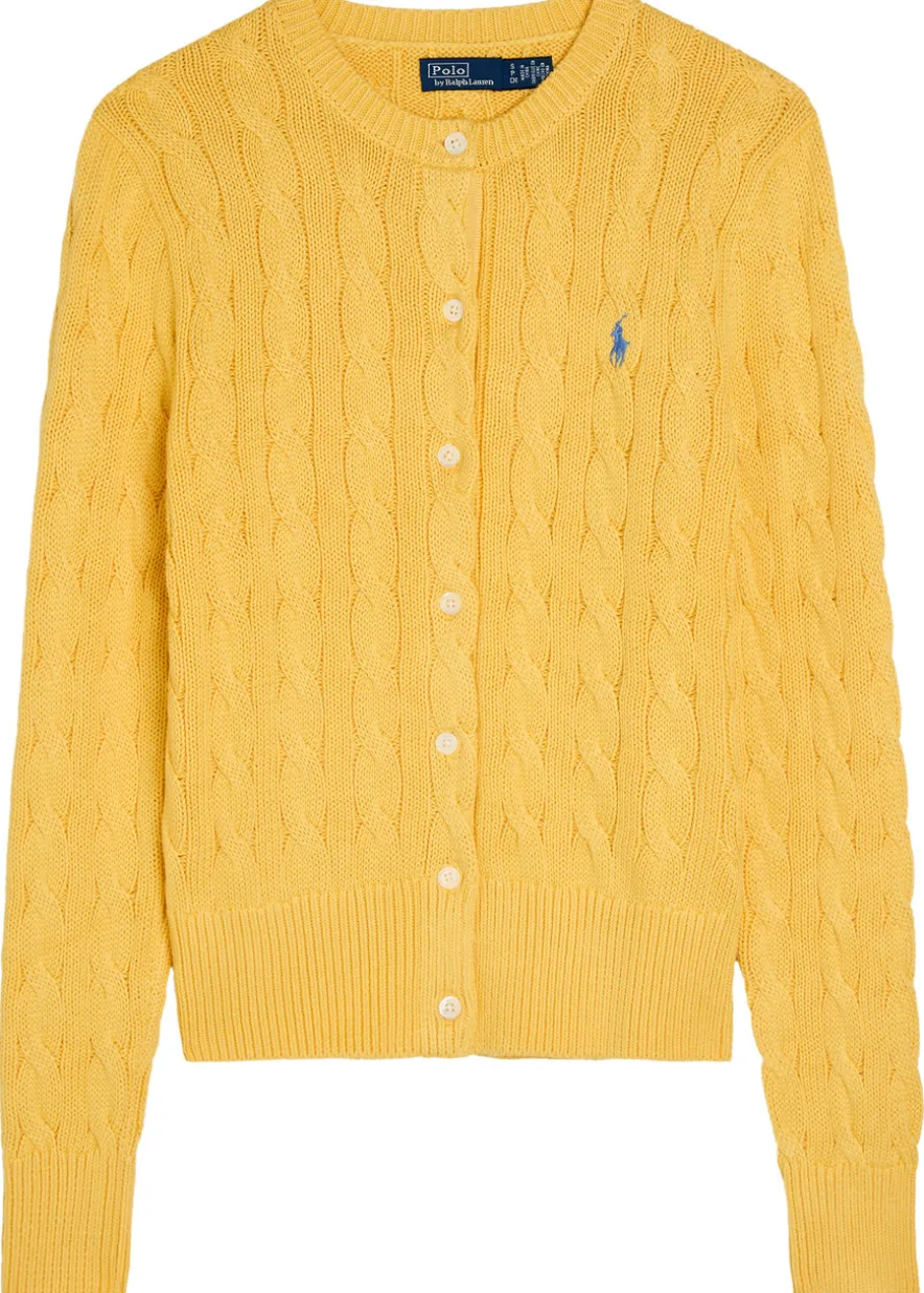 Cable-knit cotton cardigan