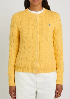 Cable-knit cotton cardigan