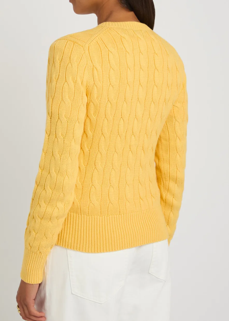 Cable-knit cotton cardigan