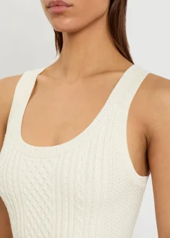 Cable knit tank top
