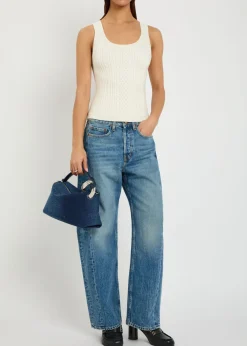 Cable knit tank top
