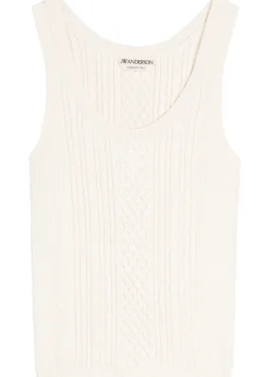 Cable knit tank top