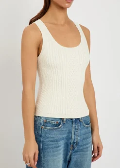 Cable knit tank top