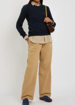 Cable-knit wool and cashmere-blend jumper