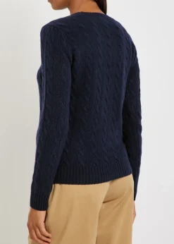 Cable-knit wool and cashmere-blend jumper