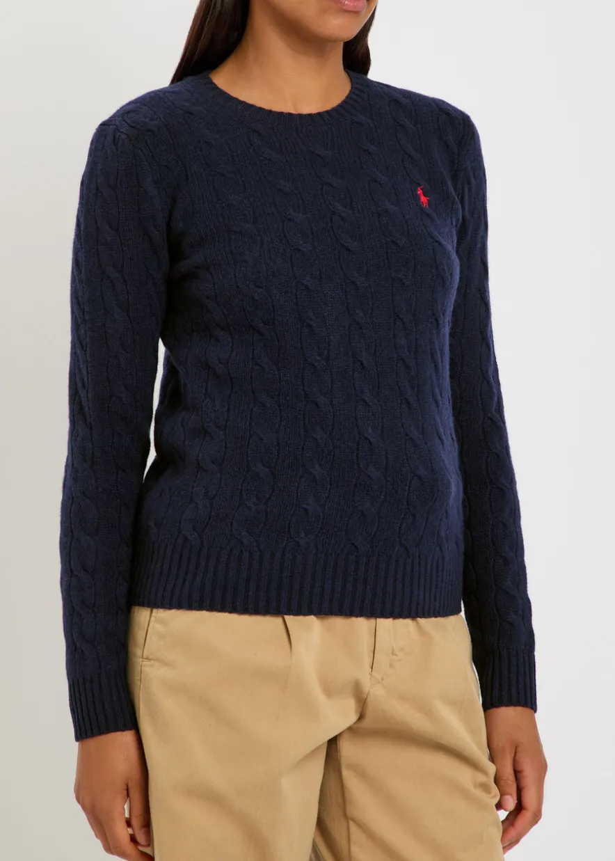 Cable-knit wool and cashmere-blend jumper