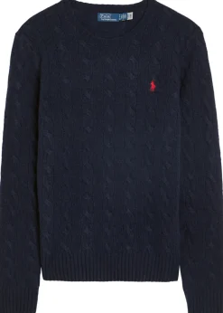 Cable-knit wool and cashmere-blend jumper