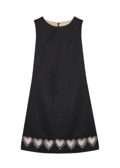 Cade heart embellished satin mini dress