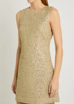 Cade metallic-weave tweed mini dress