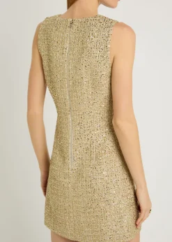 Cade metallic-weave tweed mini dress