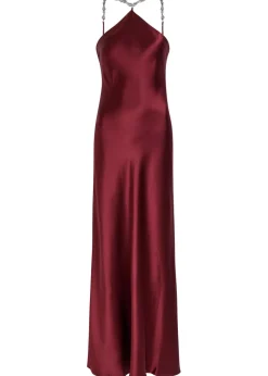 Cadence embellished satin maxi dress