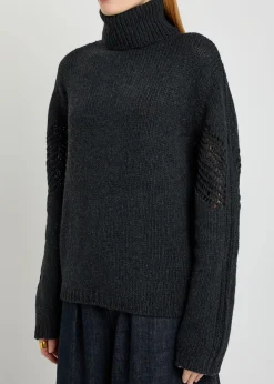 Cage-knit merino wool jumper