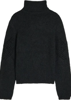 Cage-knit merino wool jumper