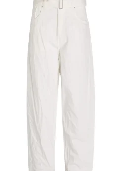 Cahun belted tapered-leg jeans