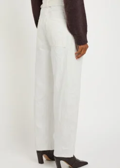 Cahun belted tapered-leg jeans