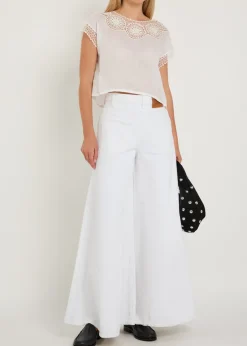 Caila embroidered ramie top