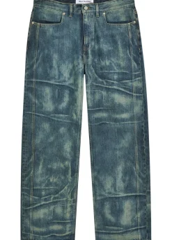 Cale faded relaxed straight-leg denim jeans
