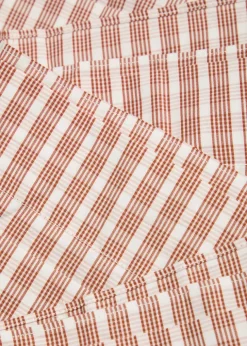 Cales checked cotton midi skirt