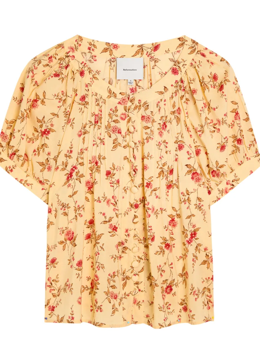 Calia floral-print voile blouse