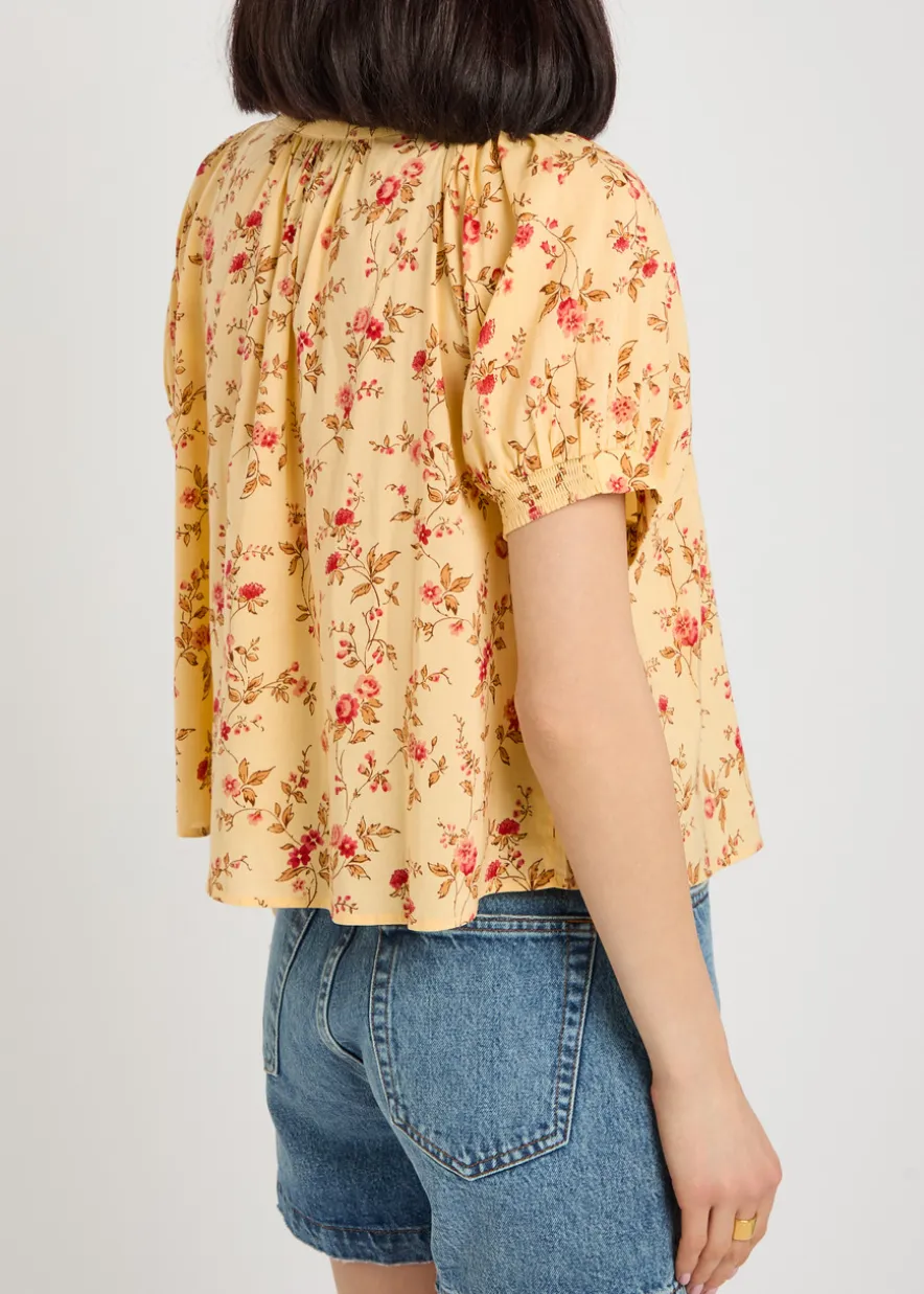 Calia floral-print voile blouse