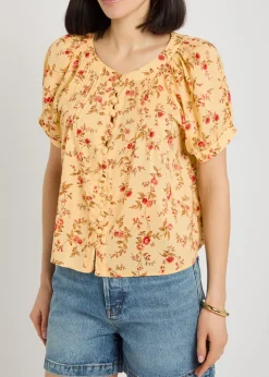 Calia floral-print voile blouse