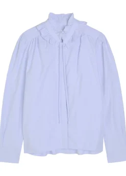 Calista ruffle cotton blouse
