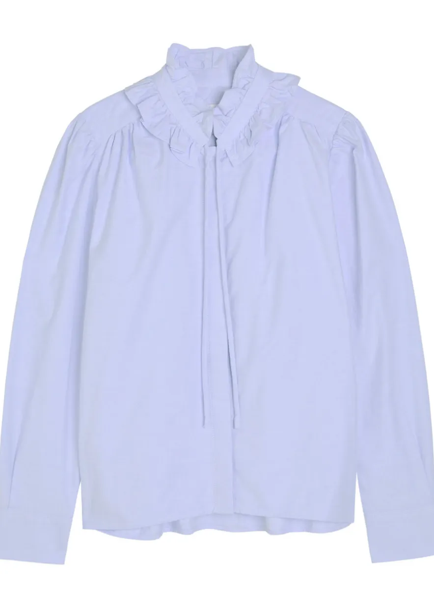 Calista ruffle cotton blouse