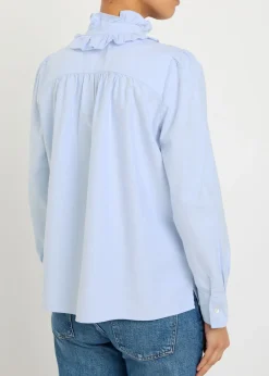 Calista ruffle cotton blouse