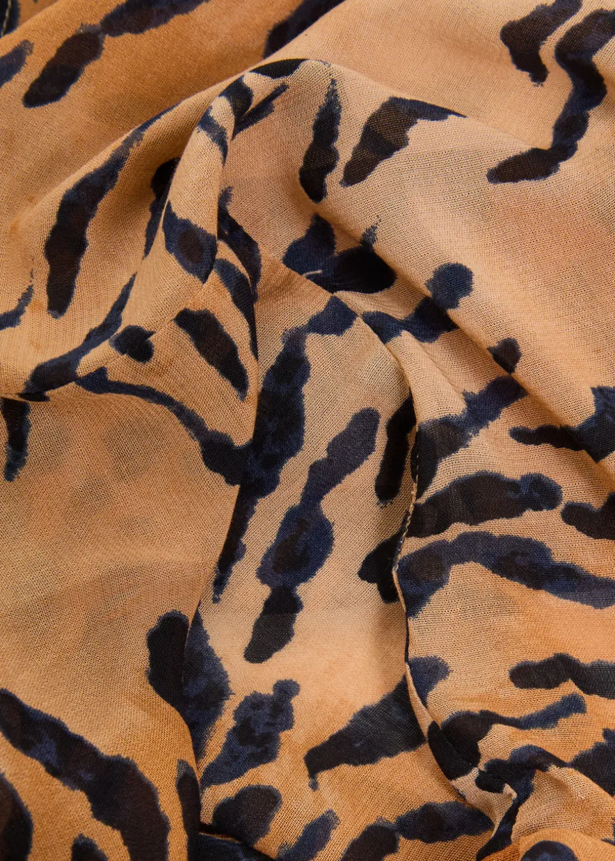 Cali tiger-print chiffon top